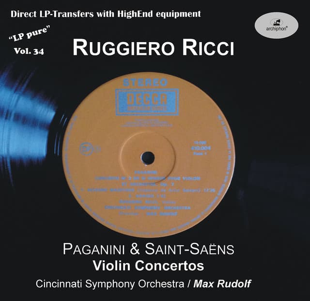 LP Pure, Vol. 34: Ricci Plays Paganini & Saint-Saëns