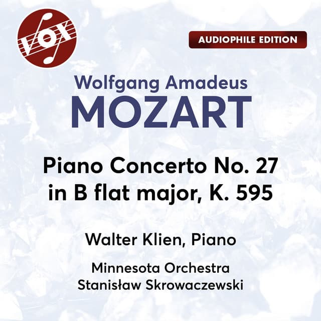 Mozart: Piano Concerto No. 27 in B-Flat Major, K. 595