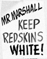 1961 American Nazi Party placard denouncing Marshall's integration of black players