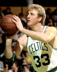 12 time All-Star Larry Bird played in the Celtics from 1979 to 1992. He is widely regarded as one of the greatest basketball players of all time.