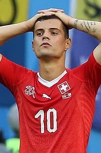 Granit Xhaka is Switzerland's most-capped player, with 143 appearances.