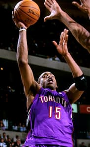 Vince Carter, drafted fifth in the 1998 NBA draft, played his first six seasons in the NBA with the Raptors