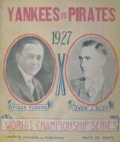  1927 World Series program
