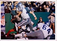The Cowboys playing the Miami Dolphins in Super Bowl VI in 1971
