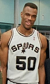 David Robinson was named NBA Most Valuable Player in 1995 and later helped the Spurs win its first NBA championship in 1999. 