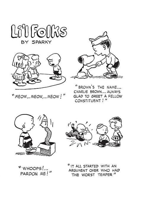 First appearance of a "Charlie Brown" from the May 30, 1948 strip of Li'l Folks.