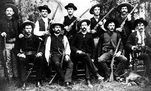 Members of the Frontier Battalion, a company of Texas Rangers, ca. 1885[22]