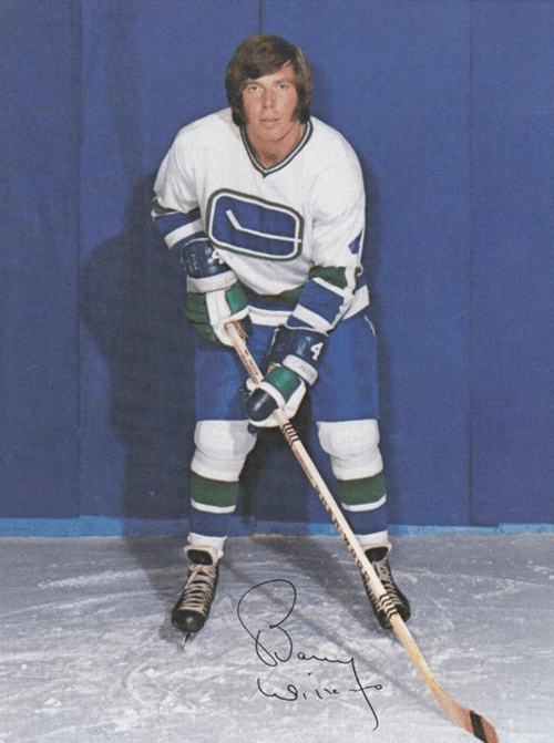 Barry Wilkins (pictured in 1972) scored the first goal in Canucks history.