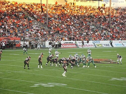 The Lions played their 2010 home games at Empire Field, here against the Roughriders