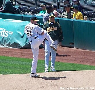Dallas Braden with Oakland