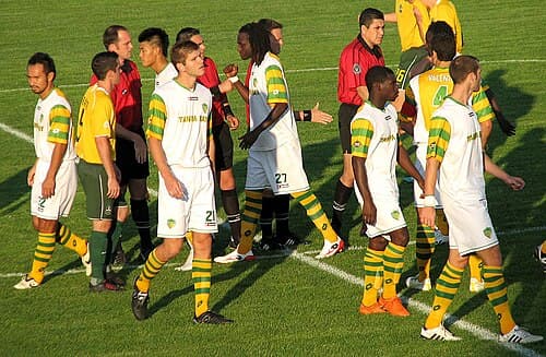 Tampa Bay taking the field in St. Louis, 2010