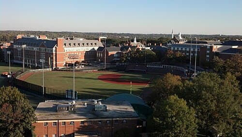 Shipley Field at Bob "Turtle" Smith Stadium, as viewed from Byrd Stadium, October 2013