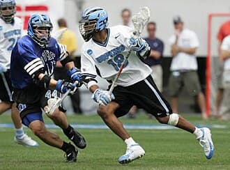 Johns Hopkins midfielder Kyle Harrison playing against Duke