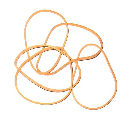 Standard amber rubber bands