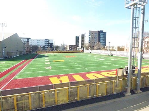 The Gophers' practice field outside the Gibson-Nagurski Football Complex.
