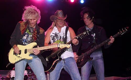 Poison, seen here in 2008, were among the most successful acts of the 1980s glam metal era.