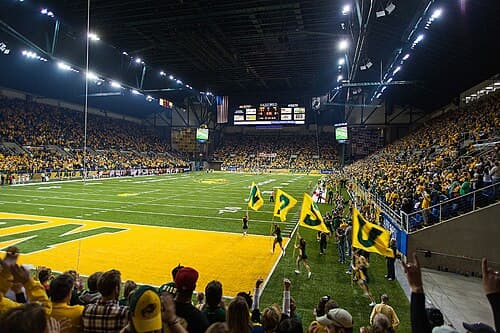 The Fargodome during a North Dakota State Bison Football Game