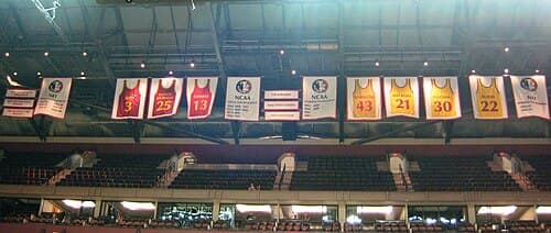 Banners hanging at the Donald L. Tucker Center