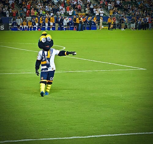 LA Galaxy mascot Cozmo at Dignity Health Sports Park, 2015.