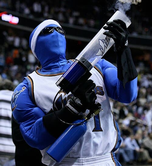 The Wizards G-Man, one of the team's mascots