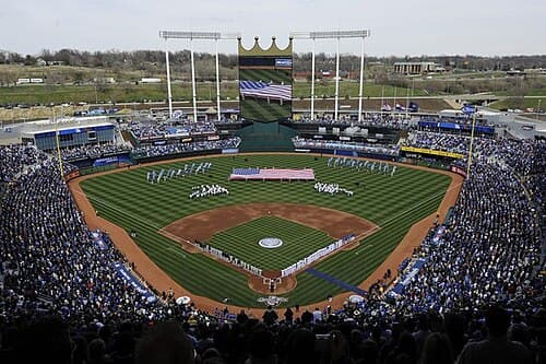 Kauffman Stadium underwent renovations in 2009, including the addition of a high-definition scoreboard.