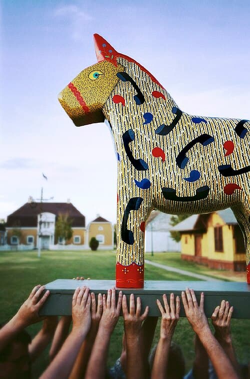 Dala horse from Lindsborg, Kansas