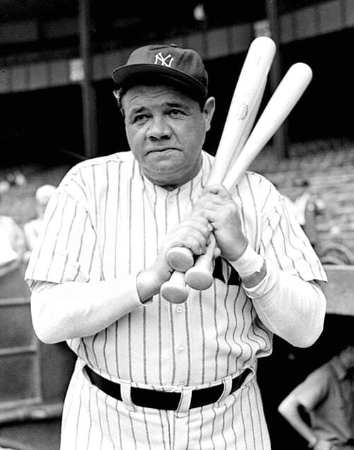 With his hitting prowess, Babe Ruth (1895–1948) ushered in an offensive-oriented era of baseball and helped lead the Yankees to four World Series titles.