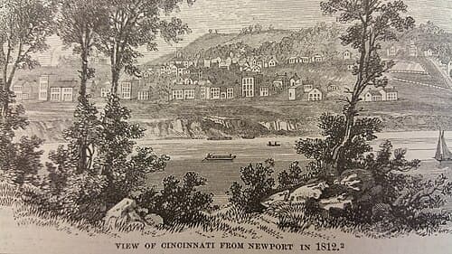 Cincinnati as depicted in 1812 with a population of 2,000.[19]