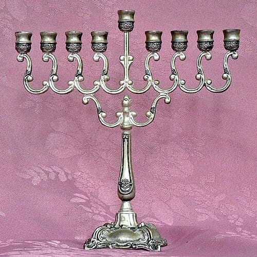 A Hanukkah menorah