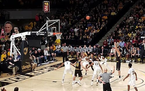 Xavier Cooks shooting a free throw against VCU (2017)
