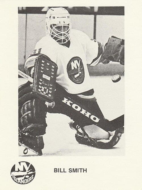 Billy Smith was acquired by the Islanders in the 1972 NHL expansion draft. He would win 304 games for the team as the starting goaltender for a majority of the games from 1972 to 1989, which included being the starting goaltender for 13 straight Stanley Cup playoff runs; he retired as the all-time leader in playoff wins with 88.