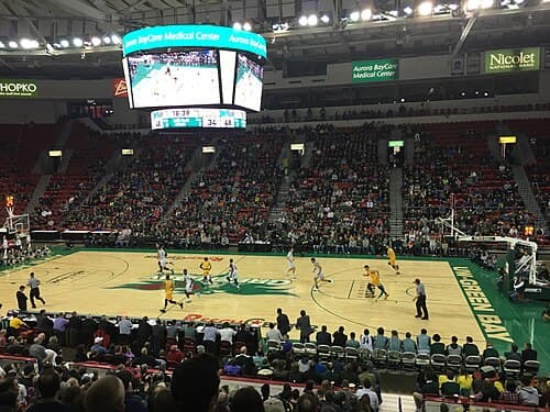 The team has played the majority of its home games at the Resch Center since the facility opened in 2002. Starting in 2021 the team began splitting more games with the Kress Events Center located on campus at the University of Wisconsin–Green Bay 