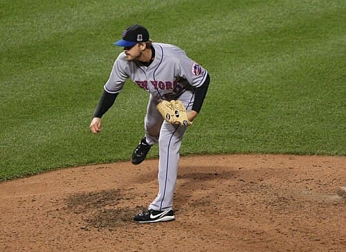 Sean Green while pitching for the MLB's New York Mets.