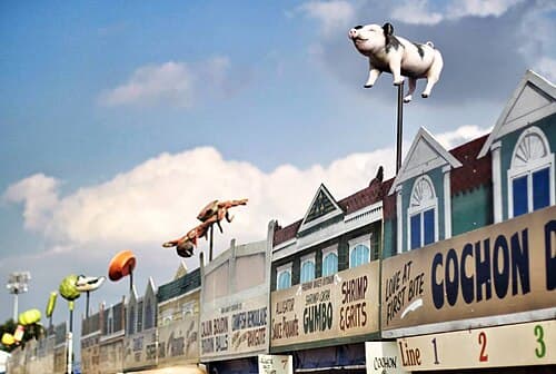 Food stands at the 2014 Jazz Fest