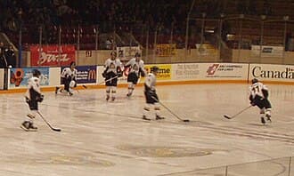 Frontenacs pre-game skate.