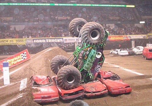 Grave Digger is well known for its damaging crashes.