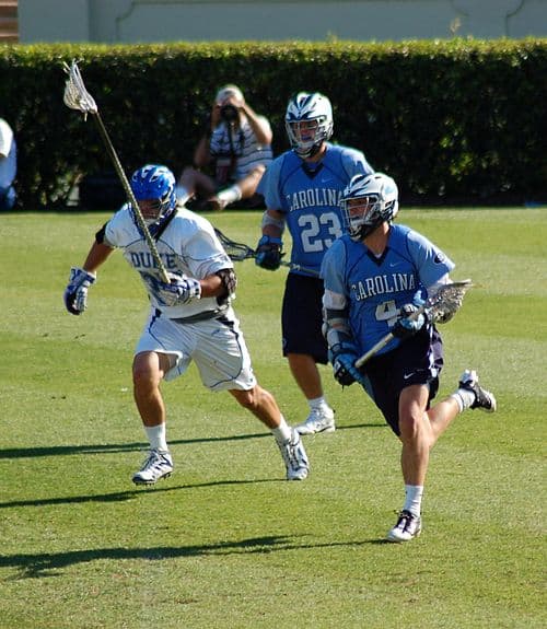 Men's lacrosse in the 2009 ACC tournament final.