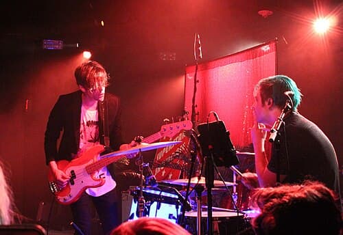 I Dont Know How but They Found Me performing in June 2018; Dallon Weekes (left) and Ryan Seaman (right)