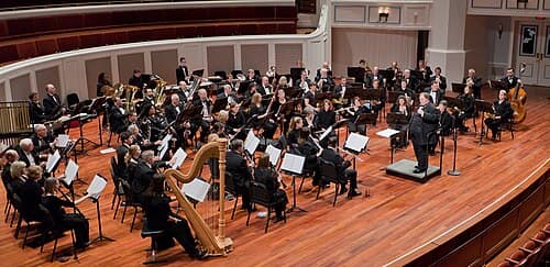 A full concert band—Indiana Wind Symphony in concert, 2014