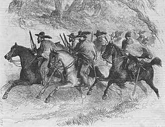 An early depiction of a group of Texas Rangers, c. 1845