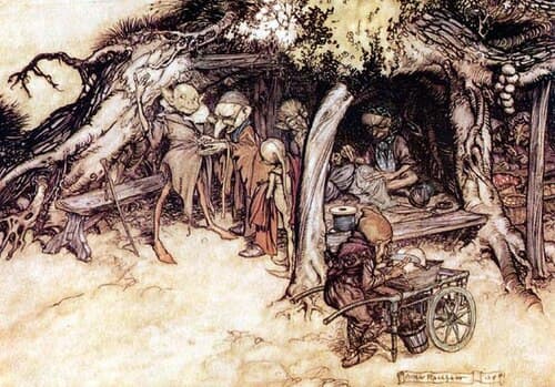 Illustration of Shakespeare's A Midsummer Night's Dream by Arthur Rackham