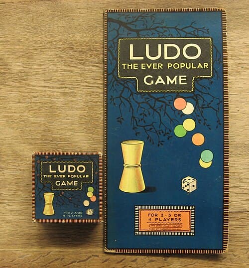  An early commercially printed edition of Ludo by Chad Valley