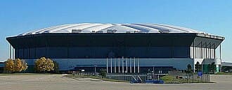 The Pontiac Silverdome, Michigan, where the band set a record for the largest solo indoor attraction in 1977 with an attendance of 76,229