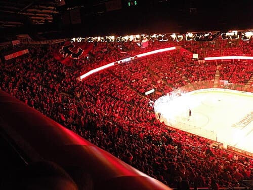 The C of Red during the 2009 Stanley Cup playoffs.