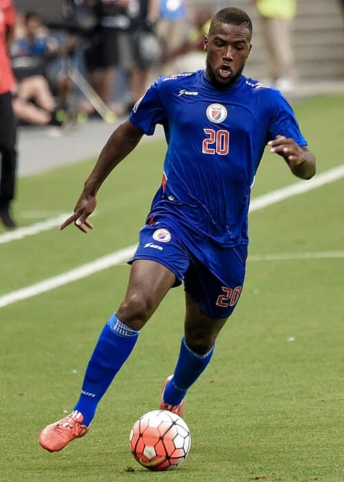 Duckens Nazon is Haiti's top scorer with 44 goals.