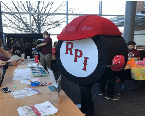 RPI Hockey Mascot "Puckman"