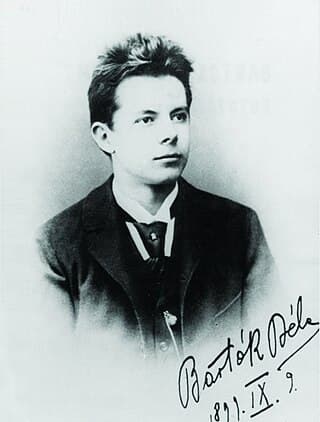 Bartók in his high school graduation photo, in 1899