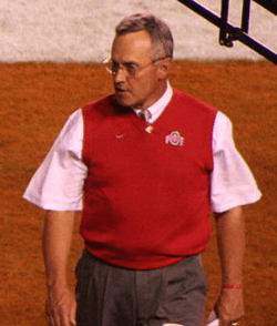 Former head coach Jim Tressel, who led the Buckeyes to the 2002 National Championship, and six Big Ten titles.