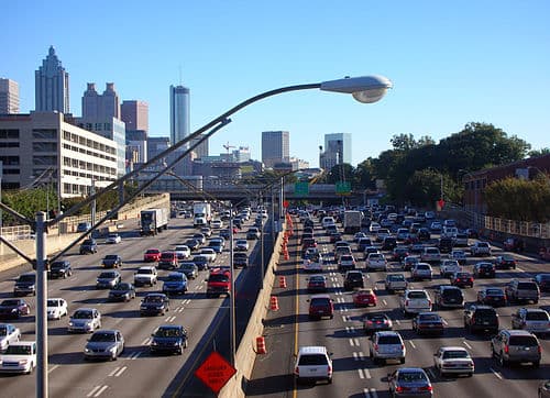 I-75 cosigned with I-85 in Downtown Atlanta