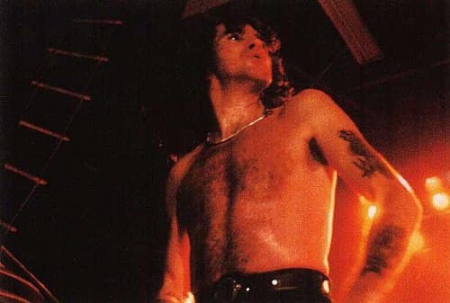 Bon Scott, the band's former vocalist, in December 1979